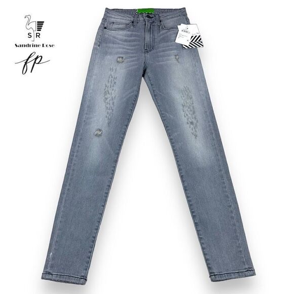 NWT‎ - Sandrine Rose x Free People Skinny Jeans Womens Size 24 in Light Black - Picture 1 of 10